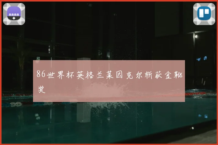 86世界杯英格兰莱因克尔斩获金靴奖